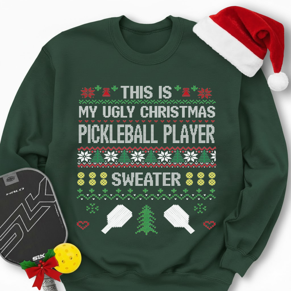Pickleball Christmas Ugly Sweater Sweatshirt - Picklechillz