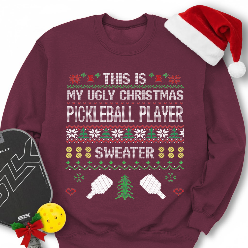 Pickleball Christmas Ugly Sweater Sweatshirt - Picklechillz