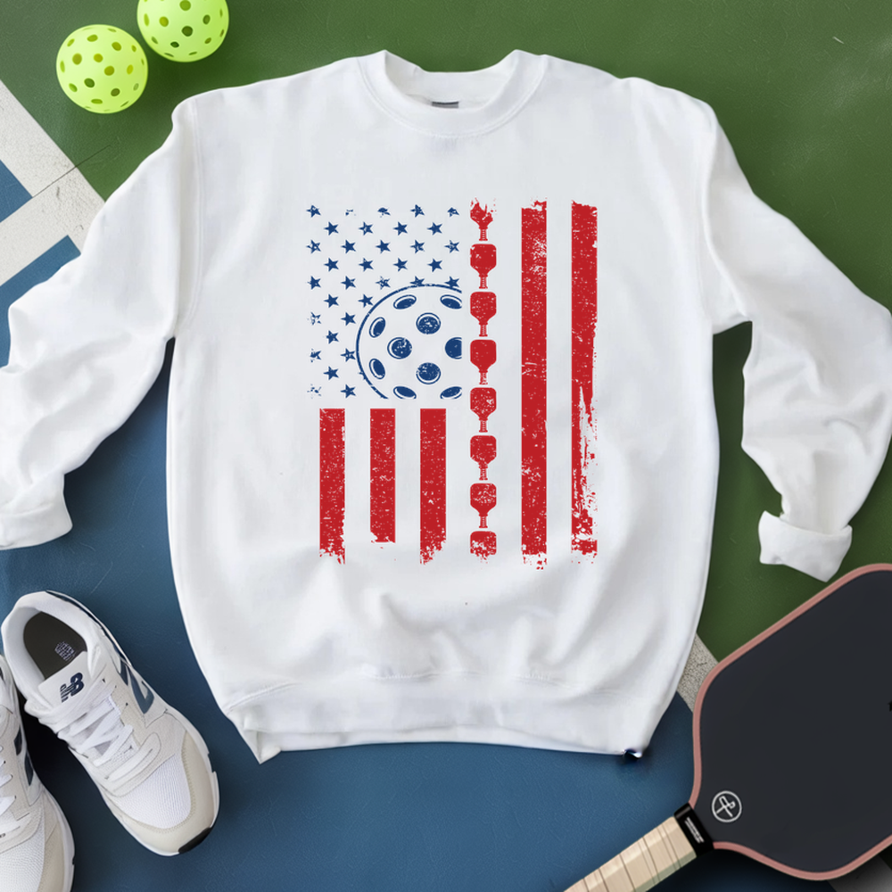 Pickleball Flag Sweatshirt - Picklechillz