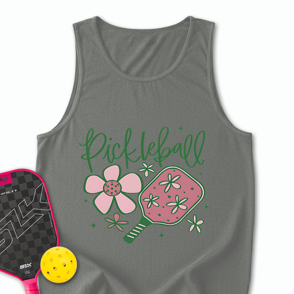 Pickleball Flower Graphic Tank Top - Picklechillz
