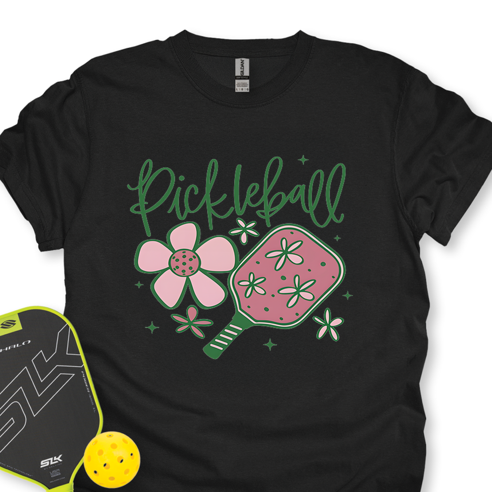Pickleball Flower Graphic  Unisex T-Shirt - Picklechillz