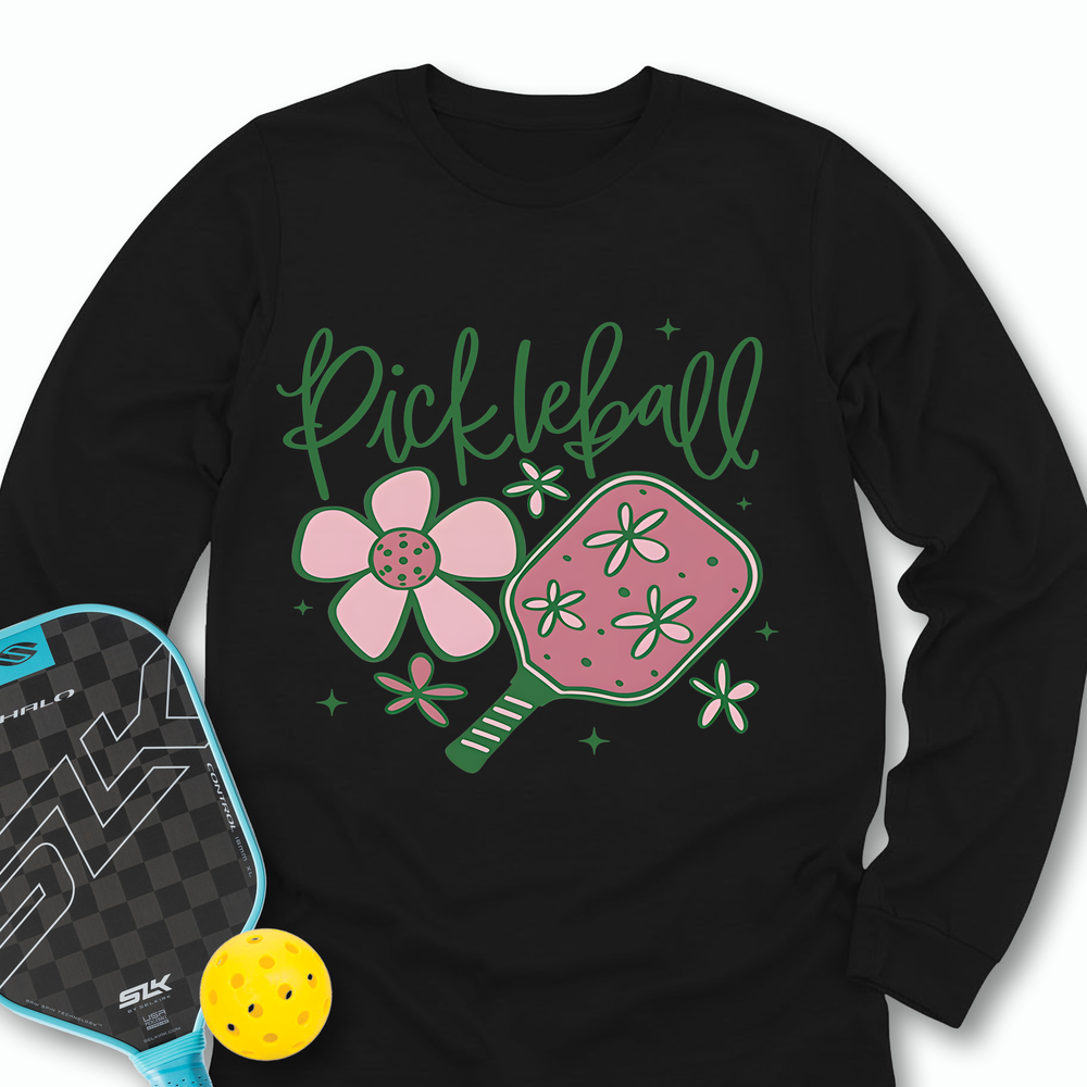 Pickleball Flower Graphic Long Sleeve - Picklechillz
