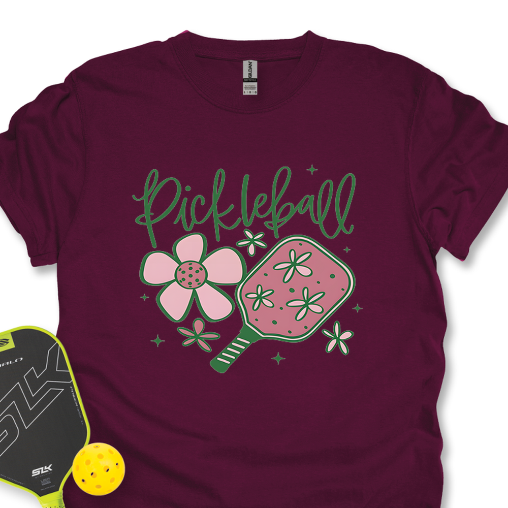 Pickleball Flower Graphic  Unisex T-Shirt - Picklechillz