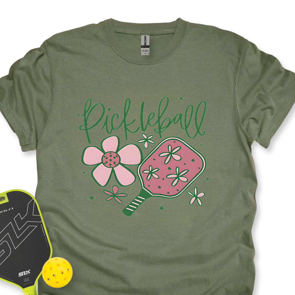 Pickleball Flower Graphic  Unisex T-Shirt - Picklechillz