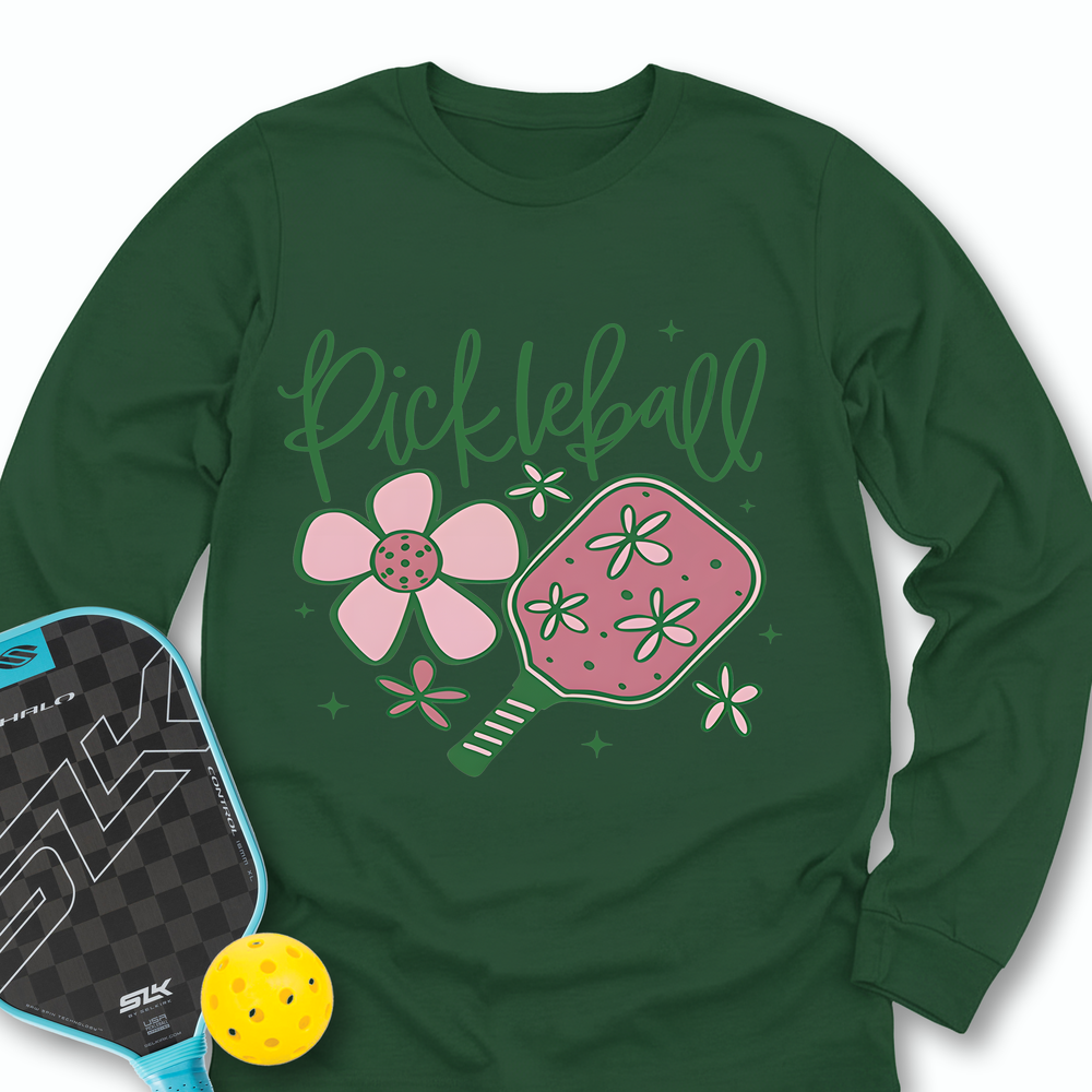 Pickleball Flower Graphic Long Sleeve - Picklechillz