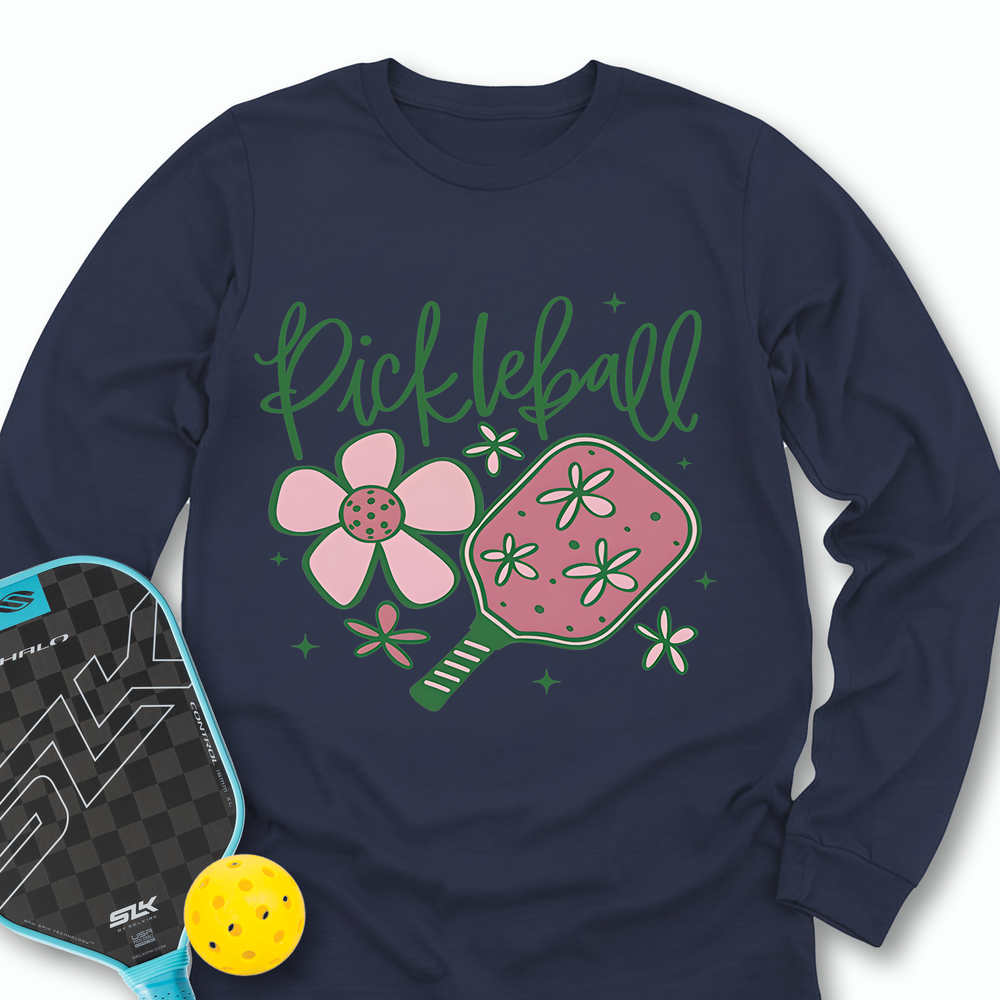 Pickleball Flower Graphic Long Sleeve - Picklechillz