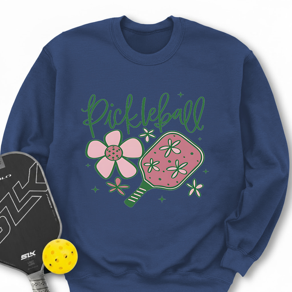 Pickleball Flower Graphic Sweatshirt - Picklechillz