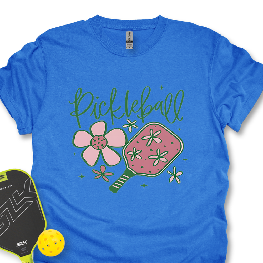 Pickleball Flower Graphic  Unisex T-Shirt - Picklechillz