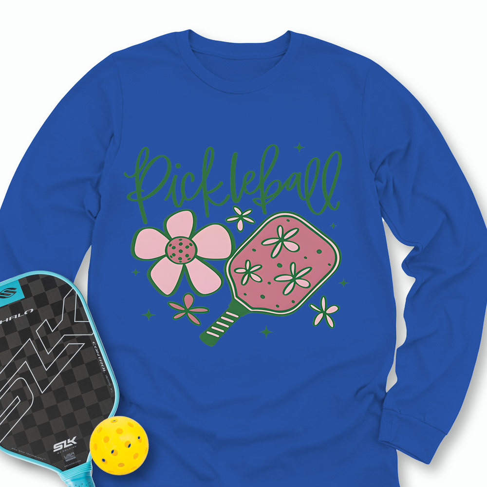 Pickleball Flower Graphic Long Sleeve - Picklechillz