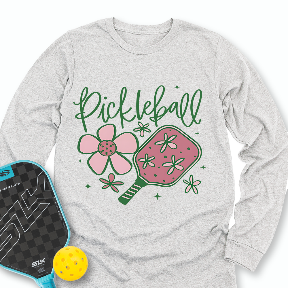 Pickleball Flower Graphic Long Sleeve - Picklechillz