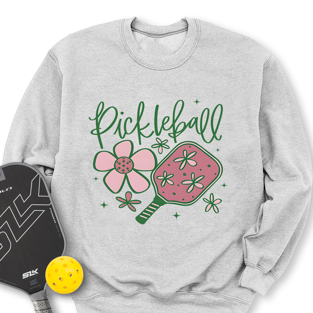 Pickleball Flower Graphic Sweatshirt - Picklechillz