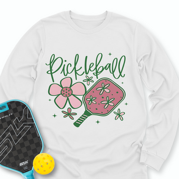 Pickleball Flower Graphic Long Sleeve - Picklechillz