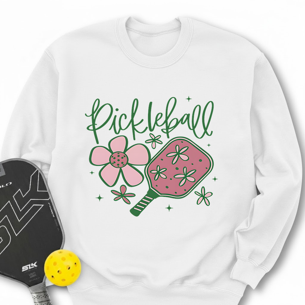 Pickleball Flower Graphic Sweatshirt - Picklechillz