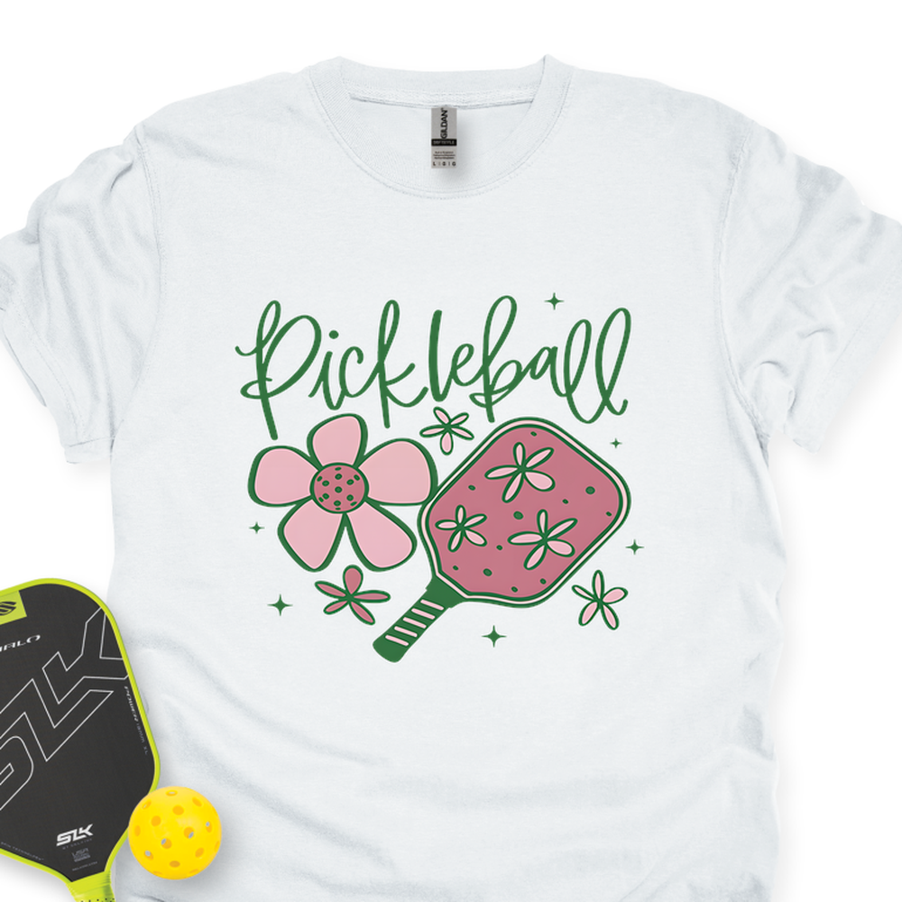 Pickleball Flower Graphic  Unisex T-Shirt - Picklechillz