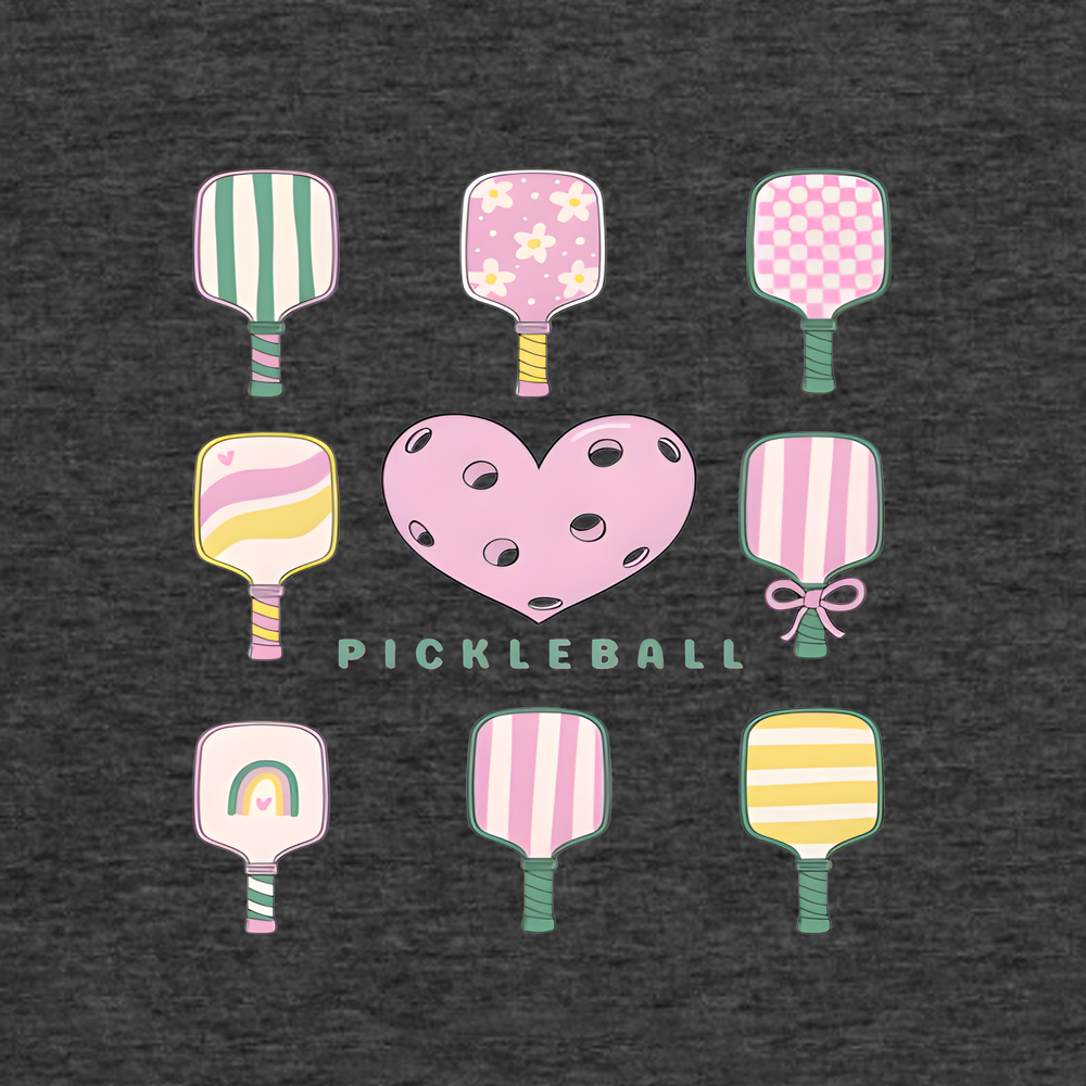 Cute Pickleball Paddle Heart Tank Top - Picklechillz