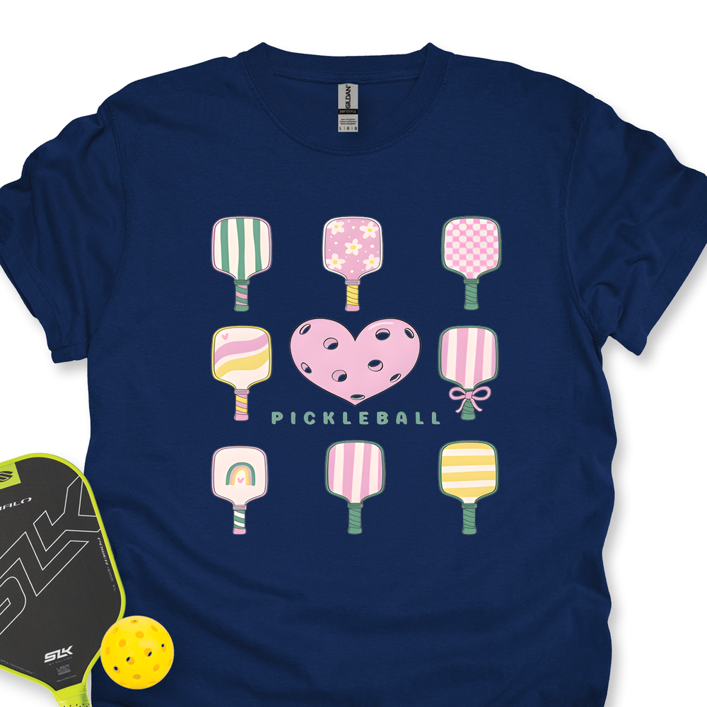 Cute Pickleball Paddle Heart Unisex T-Shirt - Picklechillz
