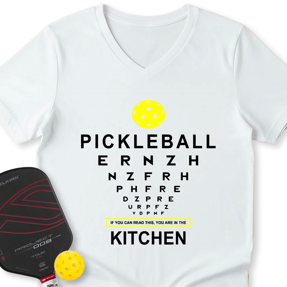 Funny Pickleball Kitchen V-Neck T-Shirt - Picklechillz