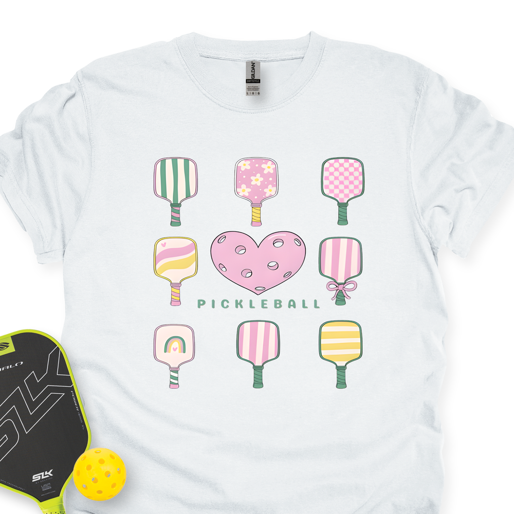 Cute Pickleball Paddle Heart Unisex T-Shirt - Picklechillz