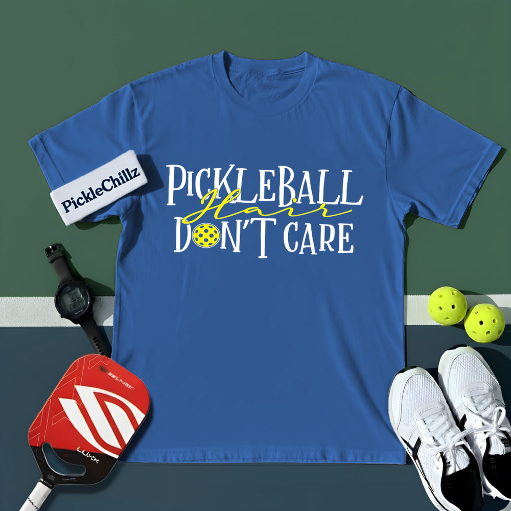 Pickleball Hair, Don’t Care v1 Unisex T-Shirt - Picklechillz