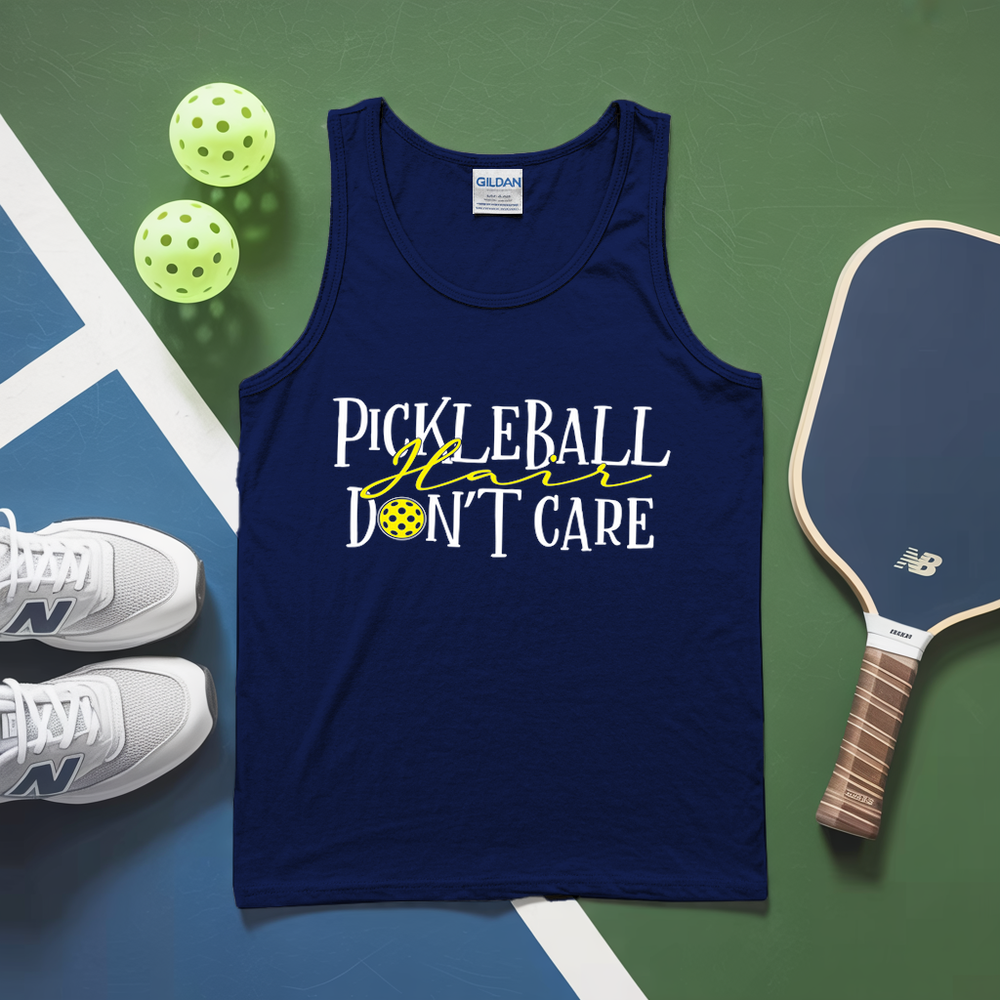 Pickleball Hair, Don’t Care v1 Tank Top - Picklechillz