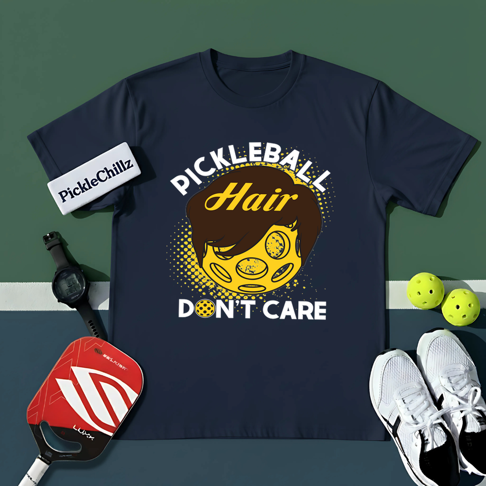 Pickleball Hair, Don’t Care v2 Unisex T-Shirt - Picklechillz