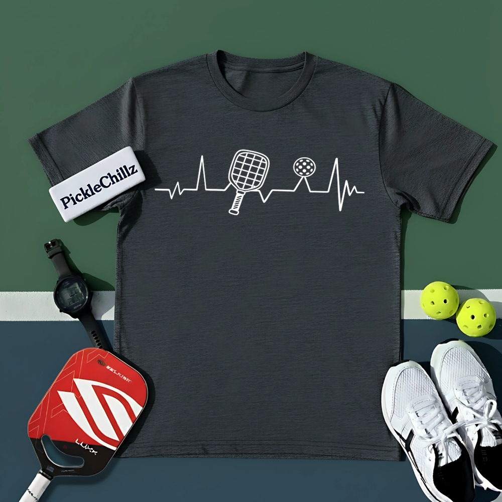 Pickleball Heartbeat T-Shirt - Picklechillz