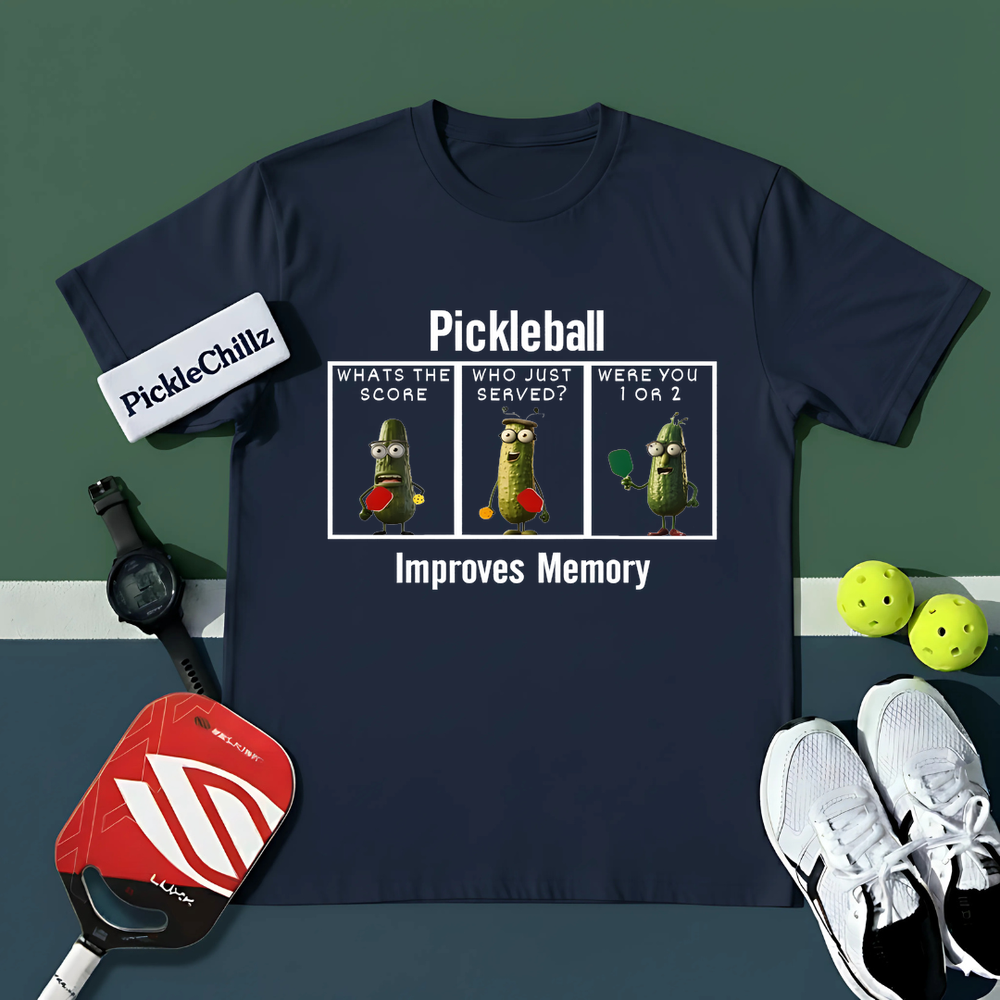 Pickleball Improves Memory, Funny Pickles Unisex T-Shirt - Picklechillz