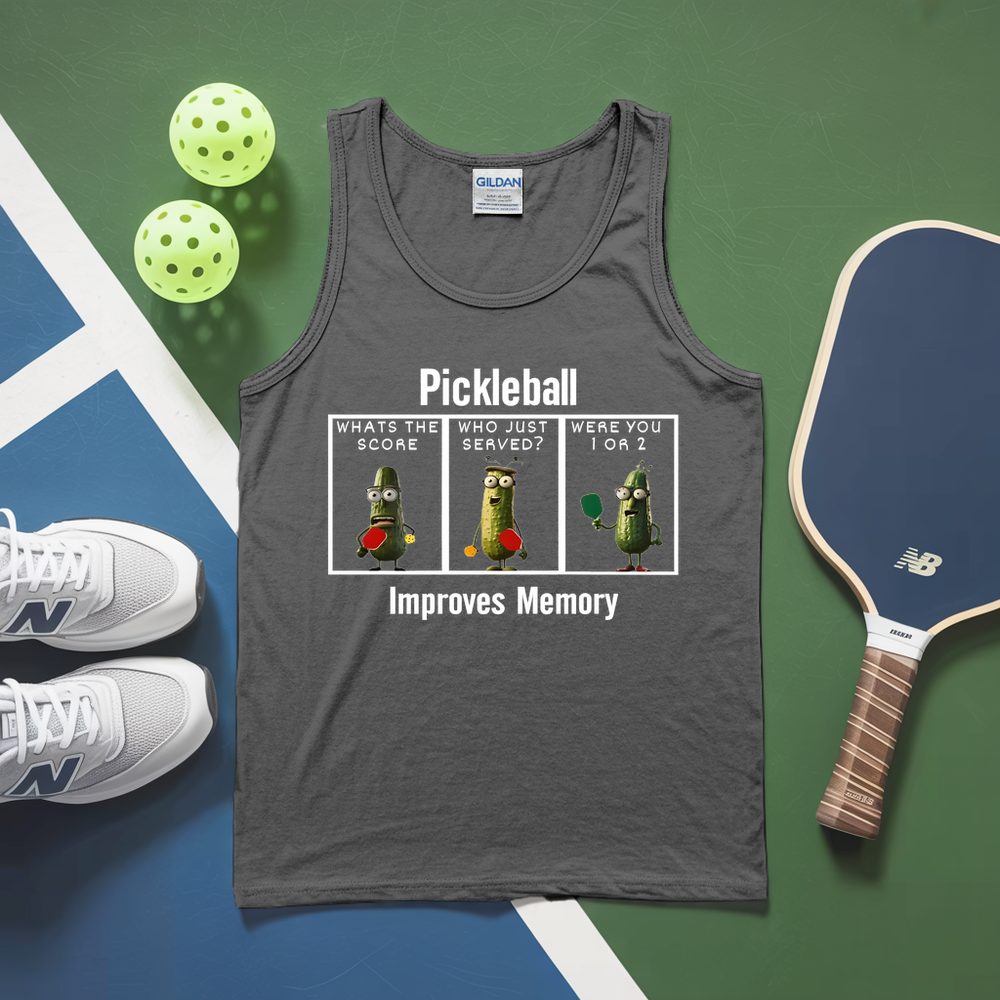 Pickleball Improves Memory, Funny Pickles Tank Top - Picklechillz