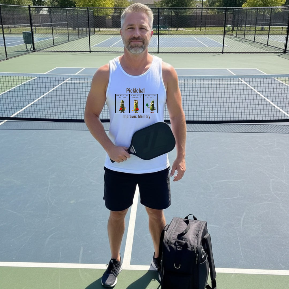 Pickleball Improves Memory, Funny Pickles Tank Top - Picklechillz