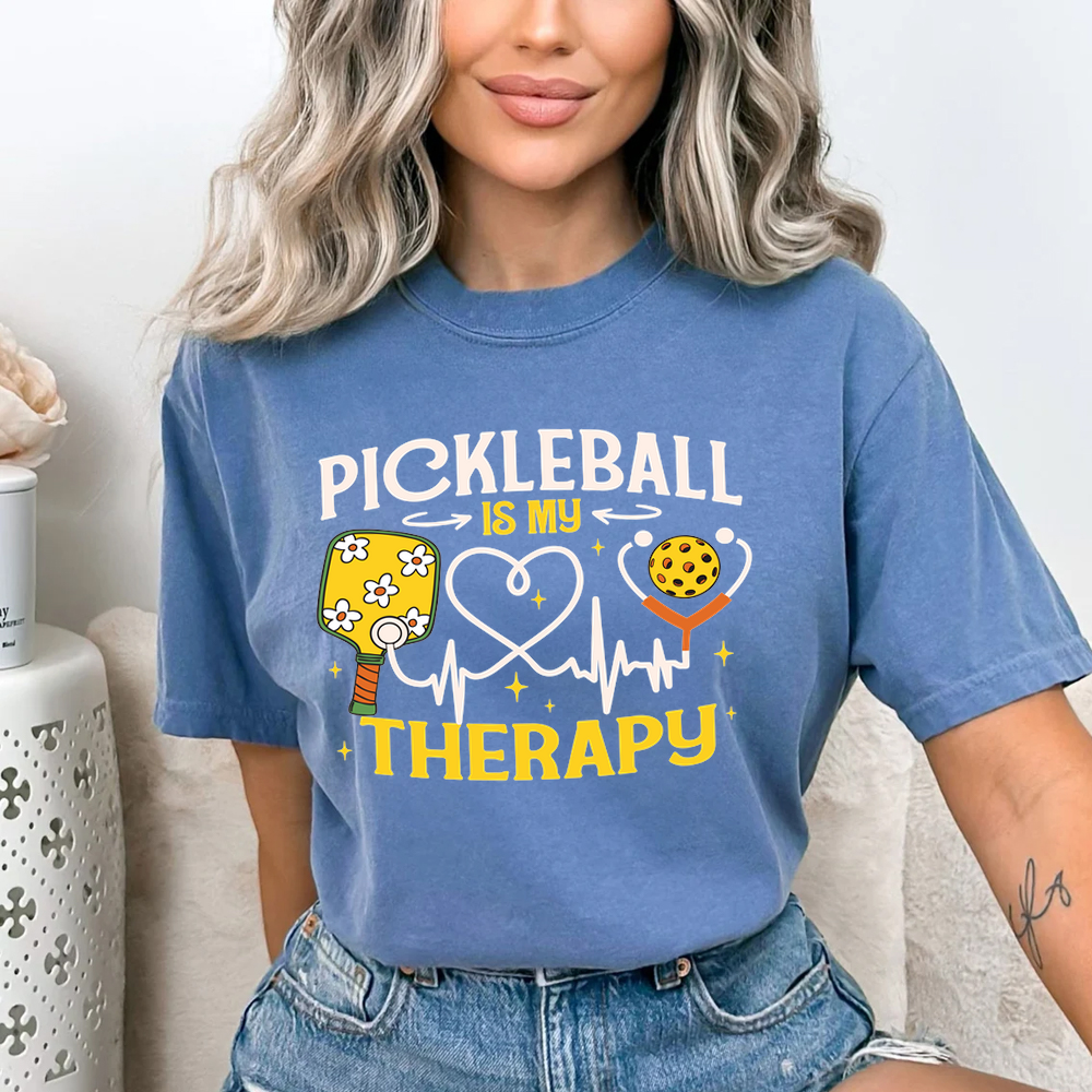 Pickleball Is My Therapy Funny Unisex T-Shirt - Picklechillz