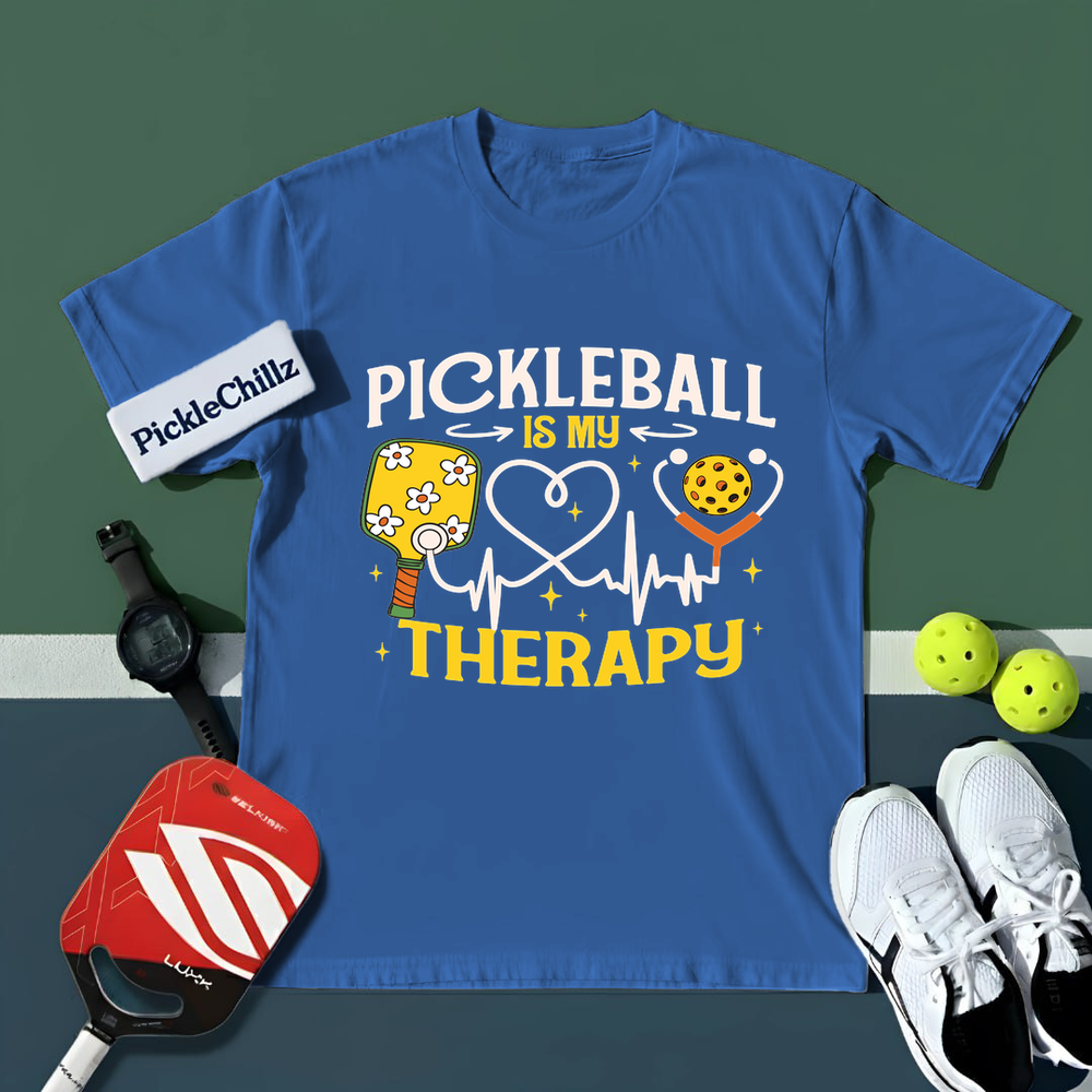 Pickleball Is My Therapy Funny Unisex T-Shirt - Picklechillz
