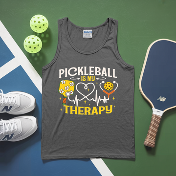 Pickleball Is My Therapy Funny Tank Top - Picklechillz