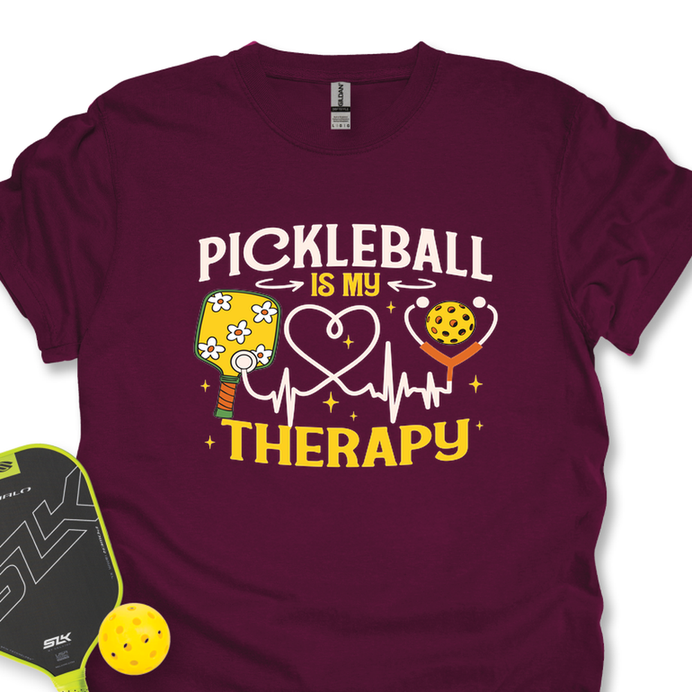 Pickleball Is My Therapy Funny Unisex T-Shirt - Picklechillz