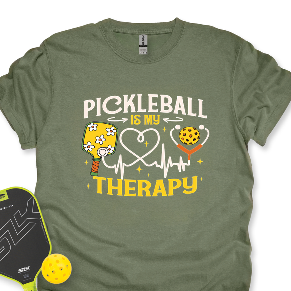 Pickleball Is My Therapy Funny Unisex T-Shirt - Picklechillz