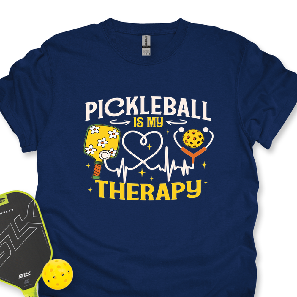 Pickleball Is My Therapy Funny Unisex T-Shirt - Picklechillz