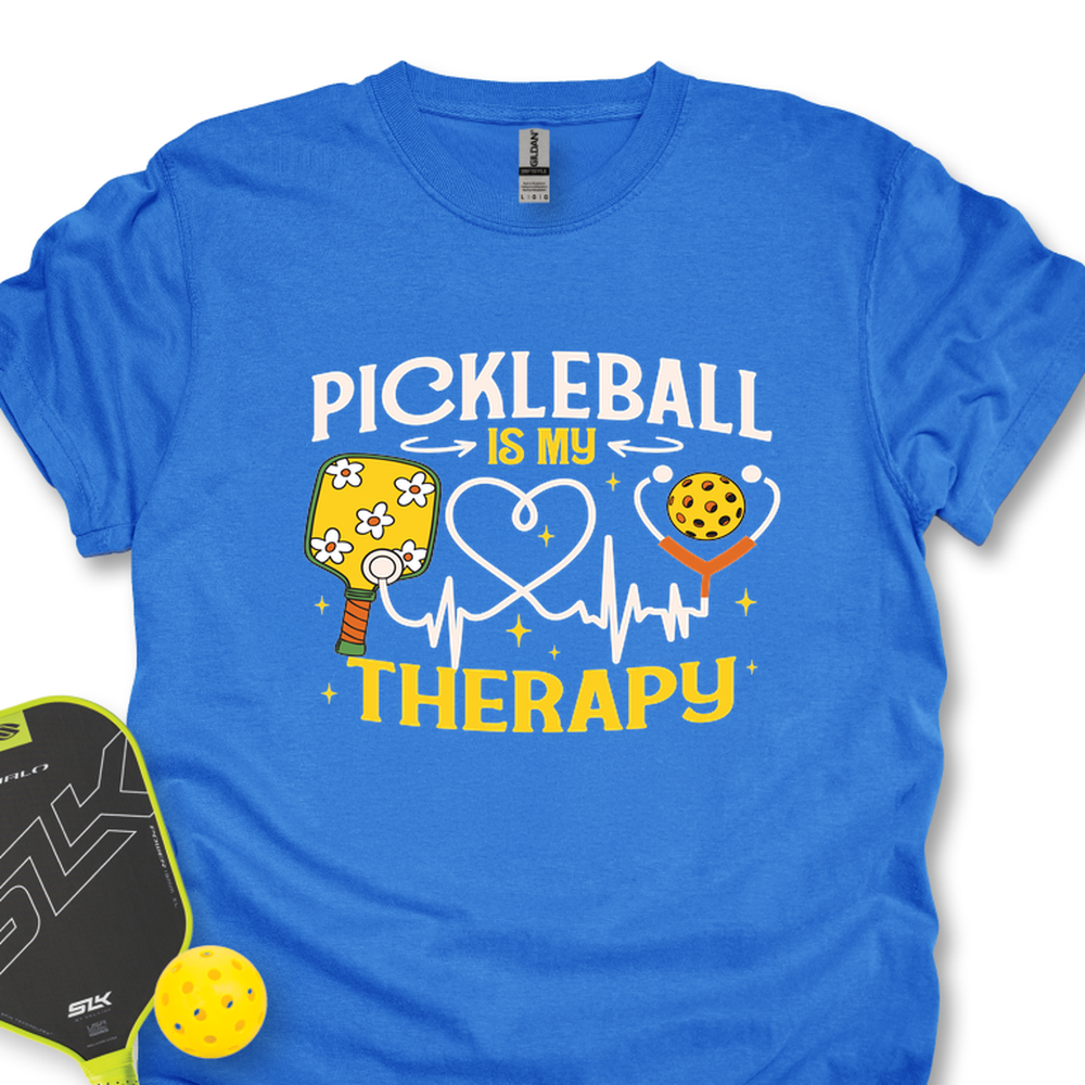 Pickleball Is My Therapy Funny Unisex T-Shirt - Picklechillz