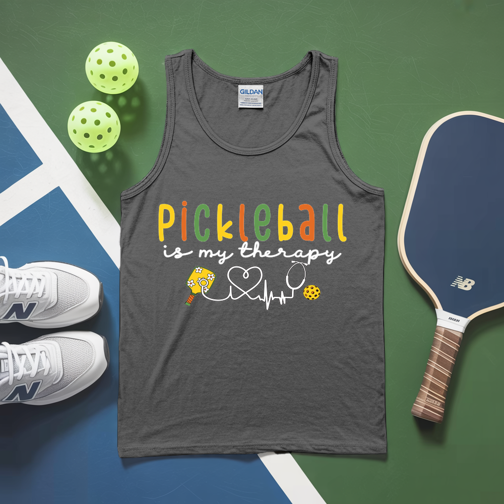 Pickleball Is My Therapy Cute Tank Top - Picklechillz