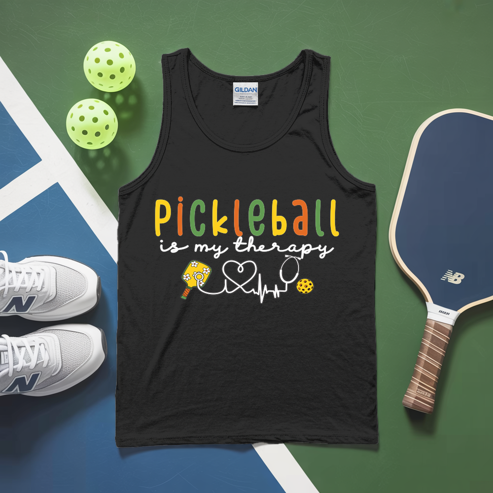Pickleball Is My Therapy Cute Tank Top - Picklechillz