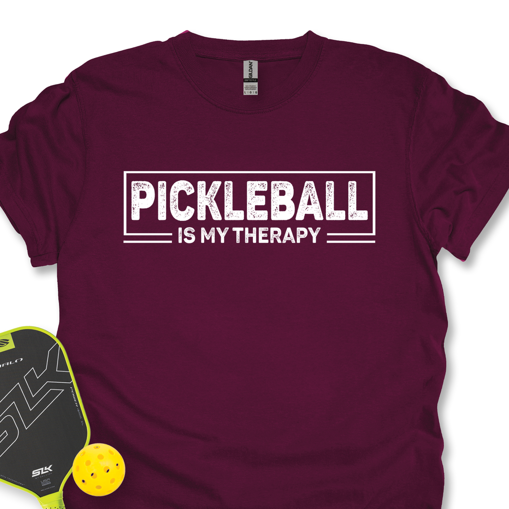 Pickleball Is My Therapy Retro Unisex T-Shirt - Picklechillz