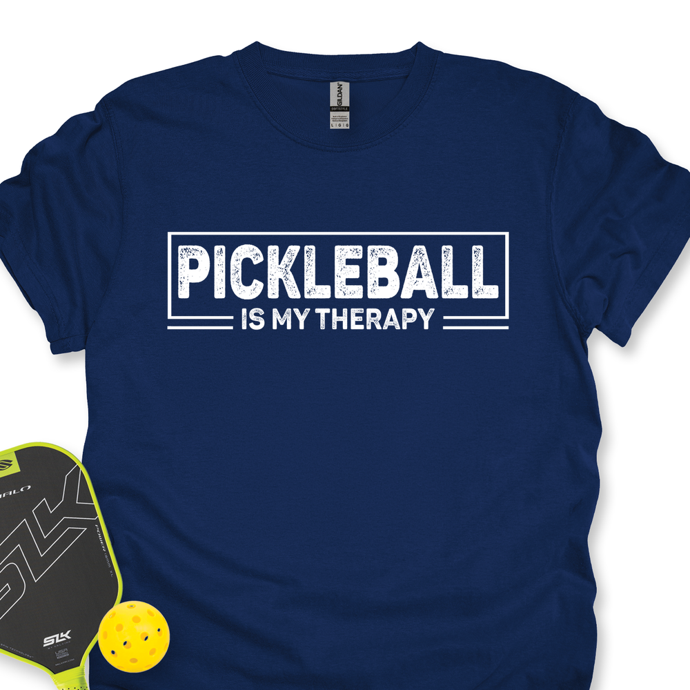 Pickleball Is My Therapy Retro Unisex T-Shirt - Picklechillz