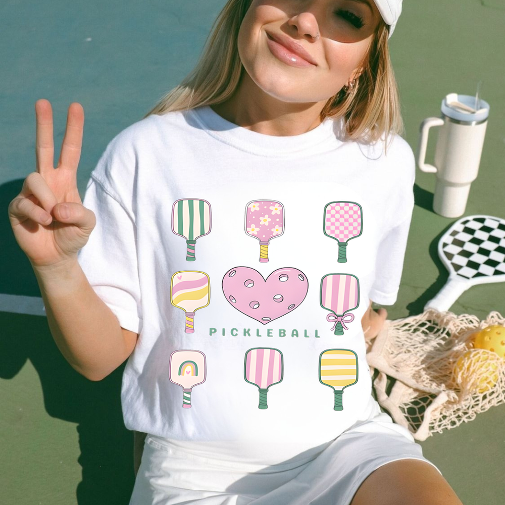 Cute Pickleball Paddle Heart Unisex T-Shirt - Picklechillz