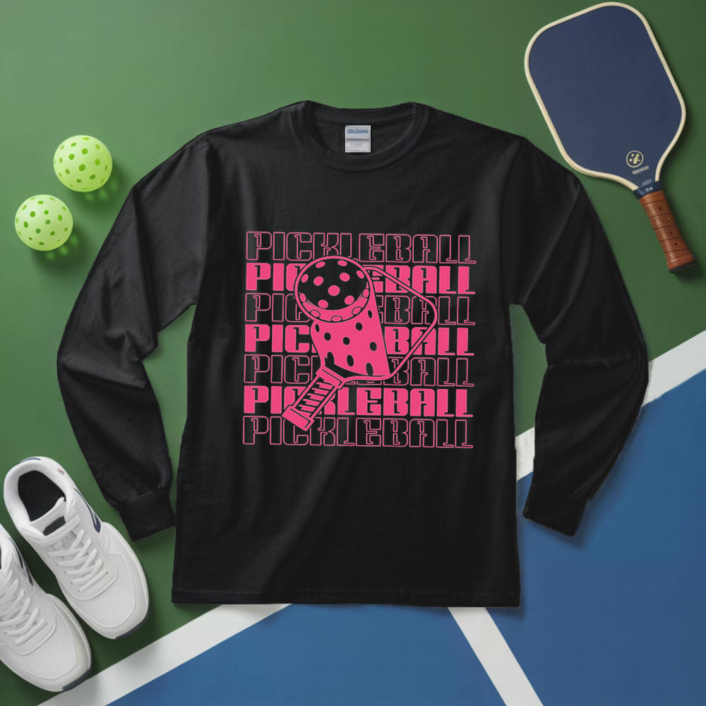Pickleball Paddles And Ball Long Sleeve - Picklechillz