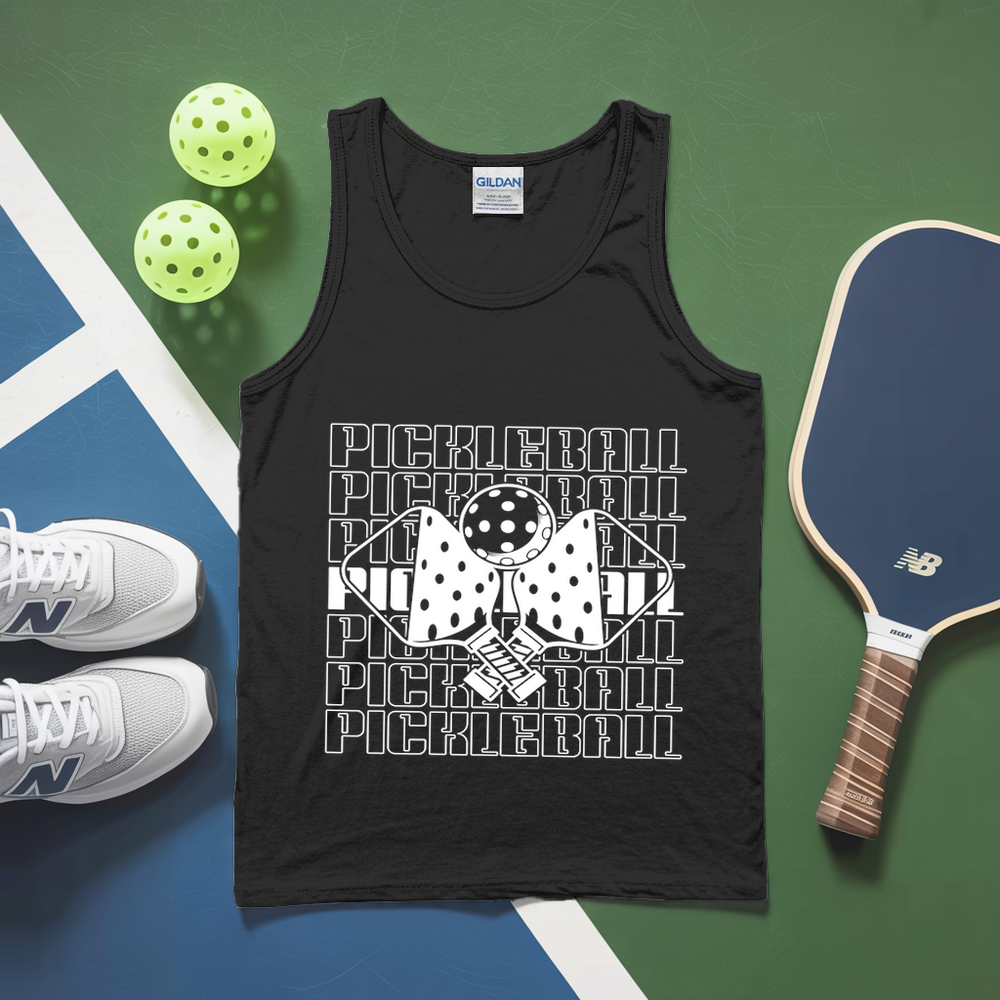Double Pickleball Paddles And Ball Tank Top - Picklechillz