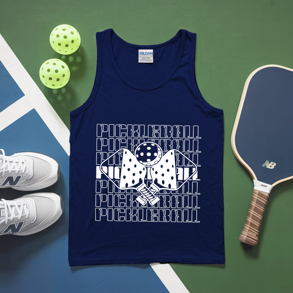 Double Pickleball Paddles And Ball Tank Top - Picklechillz