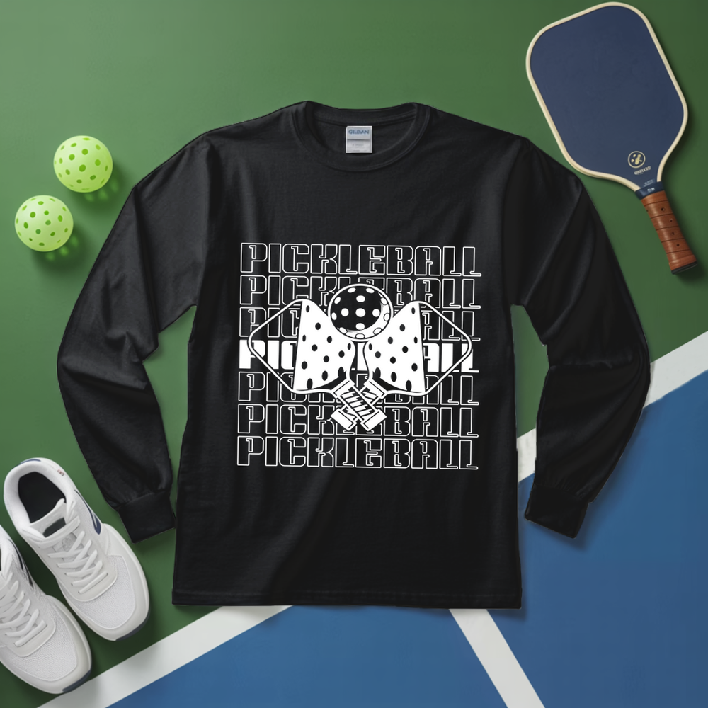 Double Pickleball Paddles And Ball Long Sleeve - Picklechillz