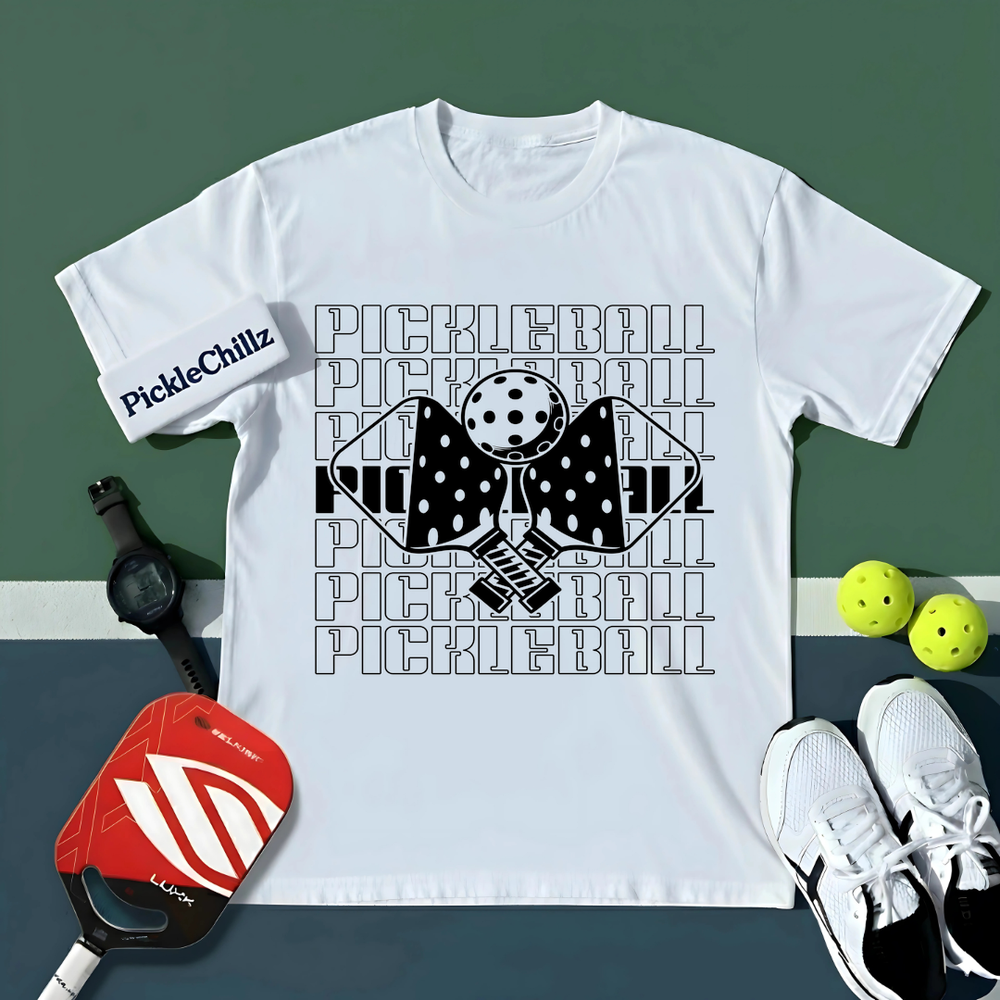 Double Pickleball Paddles And Ball Unisex T-Shirt - Picklechillz