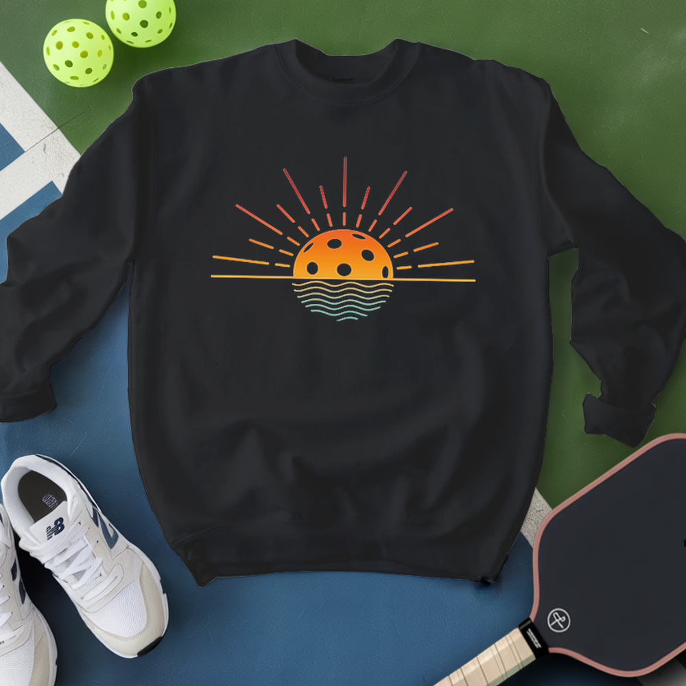 Pickleball Retro Sunset Sweatshirt - Picklechillz