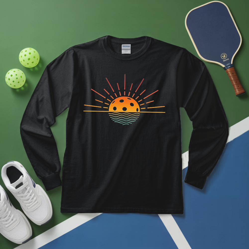 Pickleball Retro Sunset Long Sleeve - Picklechillz