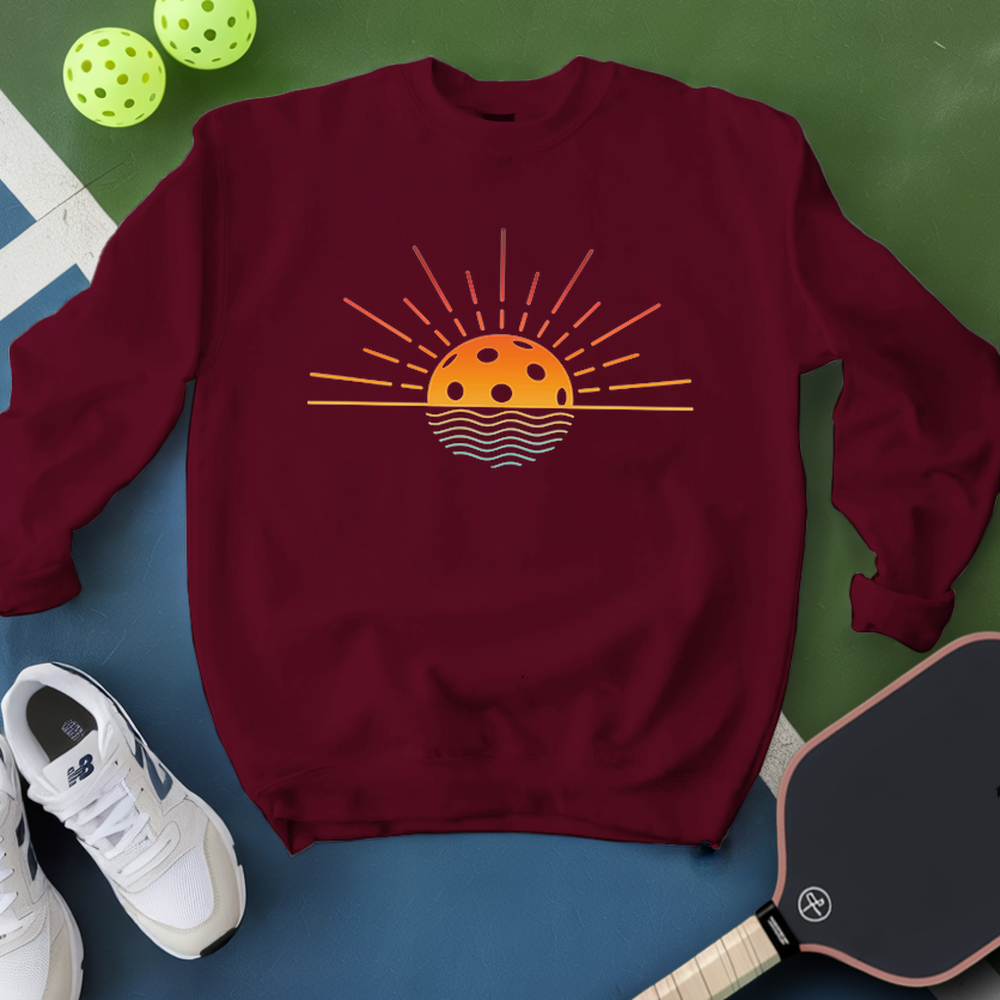 Pickleball Retro Sunset Sweatshirt - Picklechillz