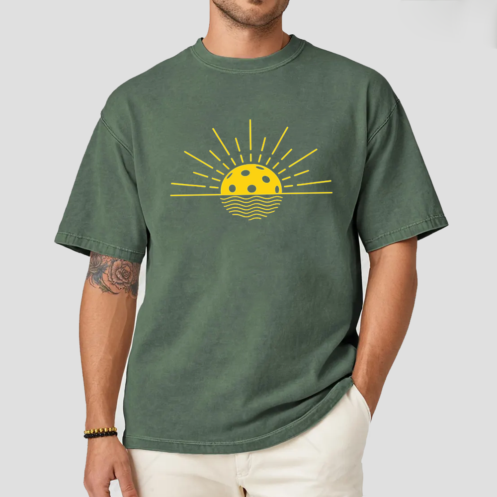 Pickleball Sunset For Player Unisex T-Shirt - Picklechillz